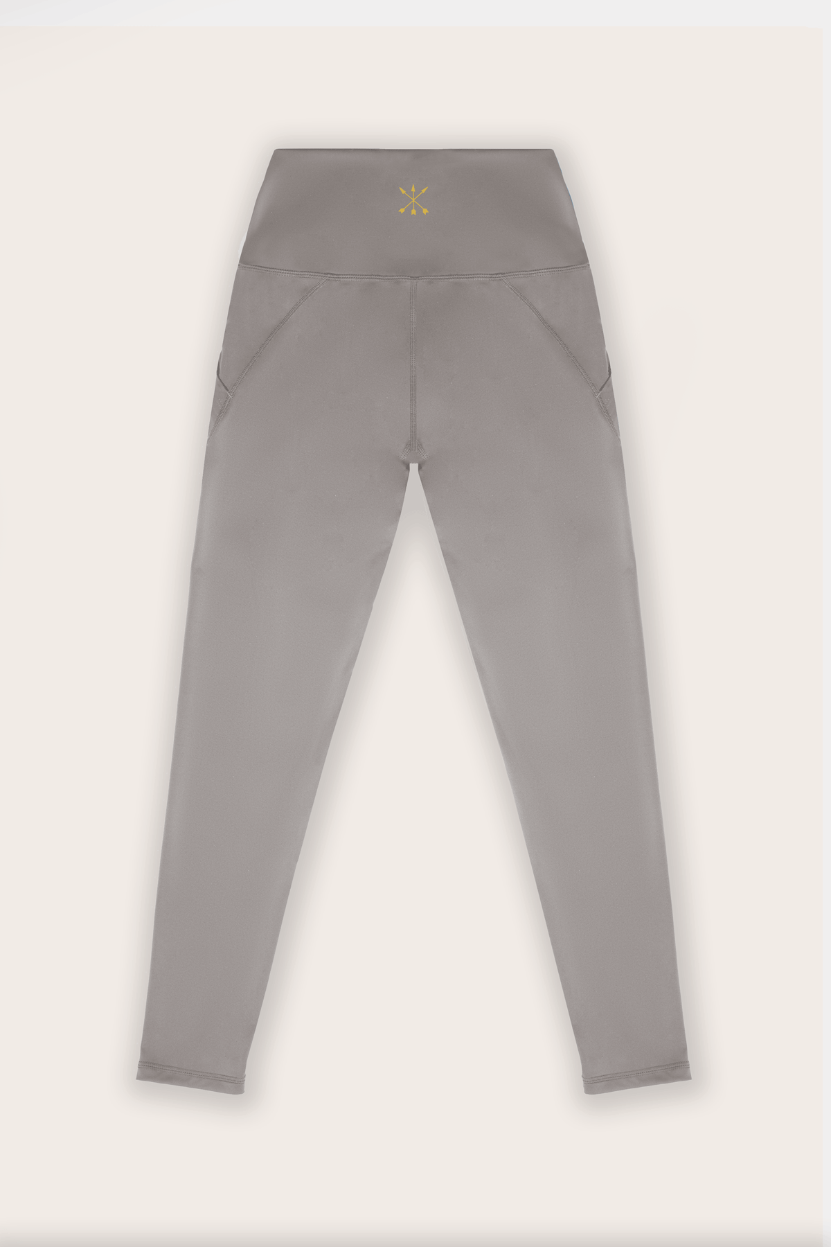 Soft Recycled Leggings With Pockets - Taupe back