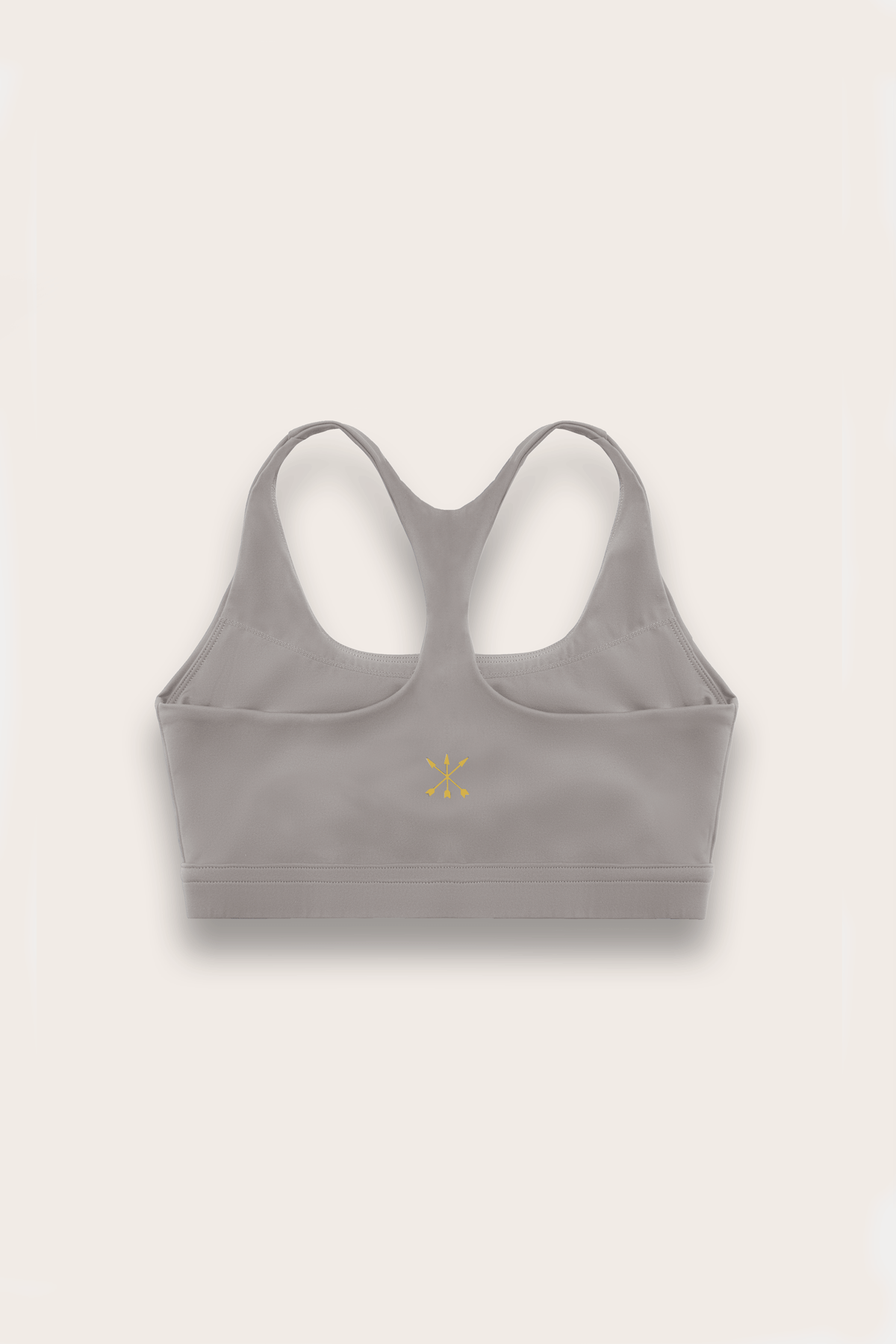 Soft Recycled Sports Bra - Taupe back