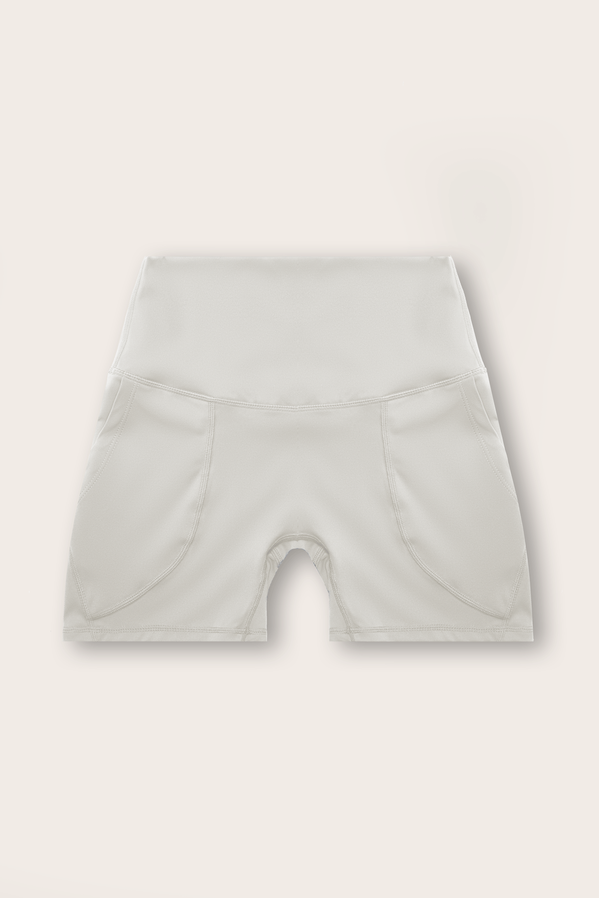 Soft Recycled Contour Shorts With Pockets - Oatmeal