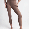 Soft Recycled Leggings With Pockets - Cappuccino on model with hands on hips