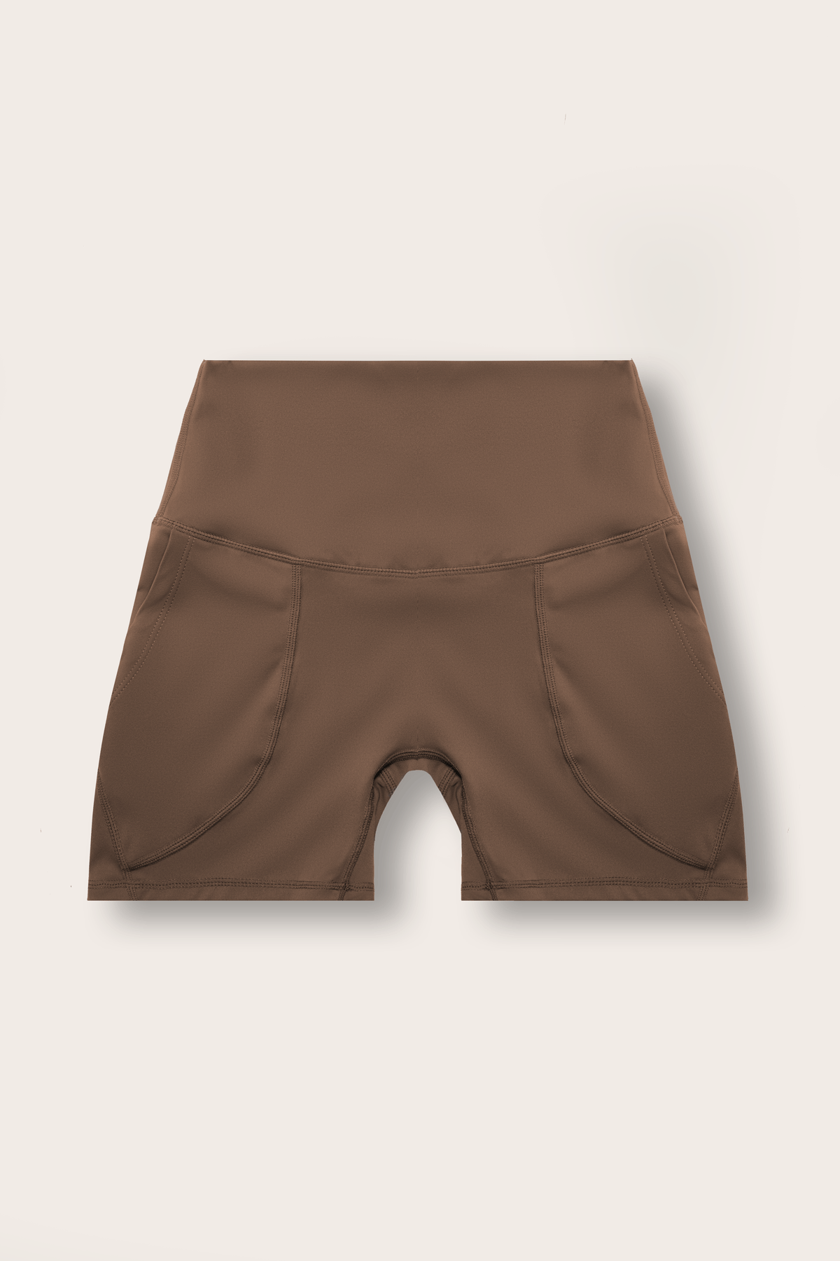 Soft Recycled Contour Shorts With Pockets - Cappuccino