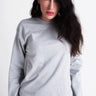 Recycled Cotton Sweater - Grey on model
